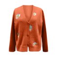 thumbnail image 4 of 2025 Cardigan pour Femmes Chandail Classique de Travail Décontracté Hauts Col Ras du Cou Col à Boutons Dos Ouvert Chandails Tricot devant Ouvert, 4 of 4