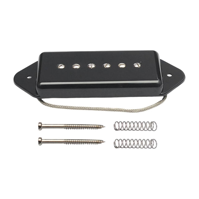 HILABEE P90 Ramassage à Bobine Simple Clair Sortie Puissante Haute Performance Design Vintage Col Noir