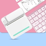 Portable Smart Inkless Thermal Mini Printer - Bluetooth Pocket Printer for Notes, Stickers, and Labels, Includes 1 Roll Paper with Rechargeable Battery