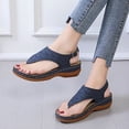 thumbnail image 2 of Wedge Sandals Casual Womens Shoes Embroidered Flip-flops Womens Sandals, 2 of 9