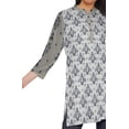 thumbnail image 4 of Moomaya Poly Crepe Mini Kurta Summer Tunic Printed Short Kurtis For Women, 4 of 5