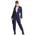 thumbnail image 1 of FUN Costumes Women's Tactical Cop Jumpsuit, Navy, 1 of 3