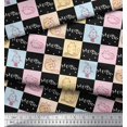 thumbnail image 3 of Soimoi Black polyester Crepe Fabric Text & Cat Animal Print Fabric by Yard 52 Inch Wide, 3 of 5