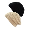 thumbnail image 1 of Tuque Tricotée pour Femmes (Lot de 2), Noir/beige, 1 of 1