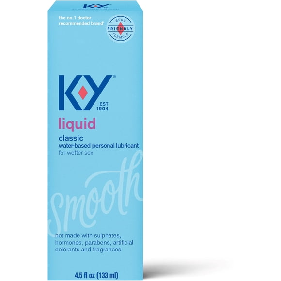 K-Y Lubrifiant Liquide, Lubrifiant Personnel, Formule à Base d'Eau, Sûr à Utiliser avec des Préservatifs en Latex, pour Hommes, Femmes et Couples, 4,5 fl oz (Lot de 3)