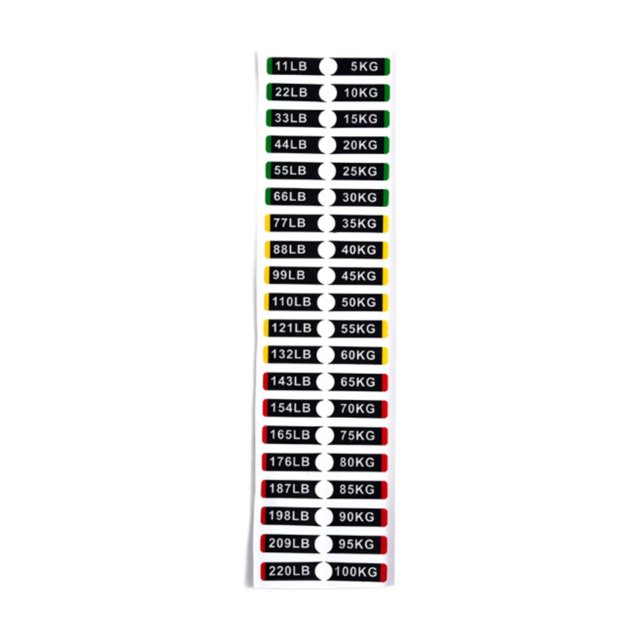 Lipstore Circuit Breaker Label Sticker Weight Number Stickers for Resistance Trainers 6.9cmx1.05cm