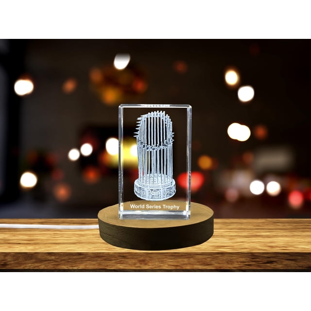 Trophée Crystal Gravé World Series pour Décor de Baseball / Prix de Championnat MLB Gravé