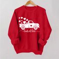 thumbnail image 4 of Penkiiy Chandail en Molleton de la Saint-Valentin pour Femmes Imprimé Cœur d'Amour Pull Décontracté à Manches Longues Blouse de la Saint-Valentin TP Rouge, 4 of 4
