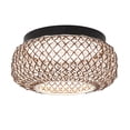 thumbnail image 1 of Artika Benson Exotic Ceiling Light, Black and Rattan, 1 of 7
