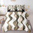 thumbnail image 1 of Erosebridal Modern Abstract Bedding Sets King Size, Stripes Wave Comforter Sets with Sheets, Chic Geometric Reversible Bed Sheets Set, Breathable Room Decoration, 7pcs, 1 of 6