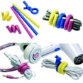 thumbnail image 3 of Hair Foam Curler Roller Set 10 Twist Curls Flexi Rods Reusable Cable Ties/Wrap to Organize Cords Length 9.5" Random Color, 3 of 6