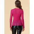 thumbnail image 4 of INSPIRE CHIC Women's Long Sleeve Mesh with Spaghetti Strap Camisole Tops, 4 of 6