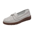 thumbnail image 2 of LSLJS Chaussures Plates Polyvalentes pour Femmes Semelle Souple Grande Pointure Chaussures Décontractées de Couleur Unie Chaussures en Cuir, Chaussures Plates, 2 of 3