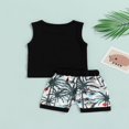 thumbnail image 3 of Boys Sets Letter Crew Neck Sleeveless Vest Tree Shorts, 3 of 6