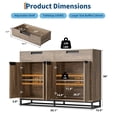 thumbnail image 3 of Kojooin Buffet Bahut de 55 Po, Grande Armoire de Rangement de Cuisine Moderne avec 2 Tiroirs et 4 Portes, 3 of 8