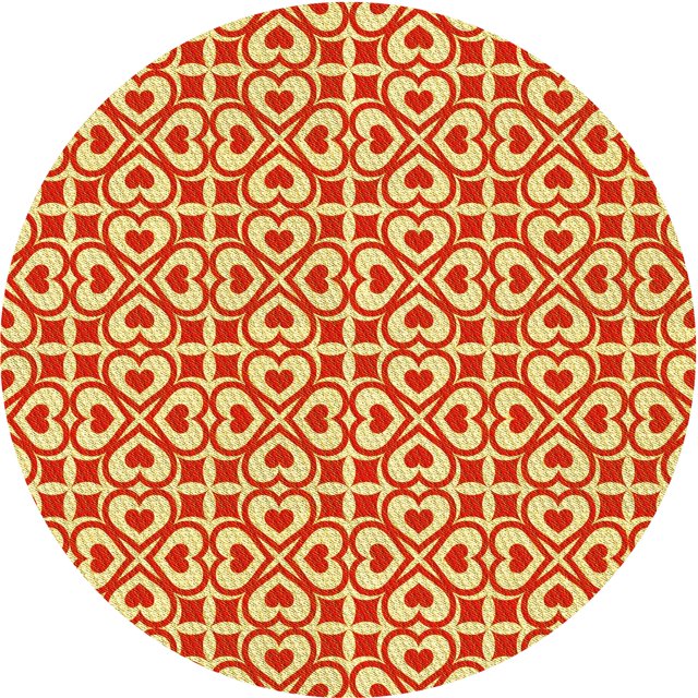 Ahgly Company Tapis Rond Lavable en Machine Intérieur Transitionnel Néon Rouge, 7 Pieds Rond