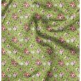 thumbnail image 1 of Soimoi Green polyester Crepe Fabric Leaf Floral Print Fabric by Yard 42 Inch Wide, 1 of 1
