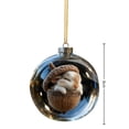 thumbnail image 3 of TIELUTT Elegant Shatterproof for Festive Holiday with Assorted Sparkling Designs to Trees with Lights Stained Glass Cat Window Hangings Swing Car Pendant Decorative Glass Beads Hanging Door Beads, 3 of 8