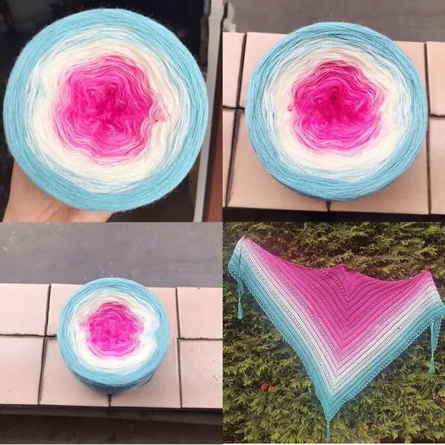 4 Parts de Fil de Laine Mélangée Confortable Fil à Coudre Écharpes Chapeau Fil à Crochet Fils à Crochet