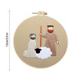 thumbnail image 3 of Wzzjkit Vintage Religious Hand Embroidery Diy Handmades Fabric Material Kit Creatives Needlework Embroidery, 3 of 5