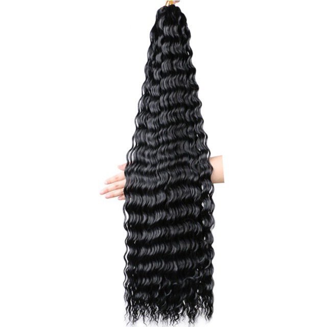 TFixol 30-Inch High-Temperature Fiber Crochet Hair Extensions for Women - Natural Look, Easy Care, Versatile Styling (1B#)