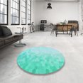 thumbnail image 4 of Ahgly Company Tapis d'Intérieur Lavable en Machine Carré Transitionnel Bleu Diamant Bleu, 7 Pieds Carré, 4 of 7