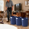 thumbnail image 3 of Large Capacity Modern Can For Home Kitchen Living Room And Bathroom Sleek Open Design Easy Disposal 3PCS, 3 of 5