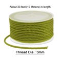 thumbnail image 2 of Unique Bargains Nylon Beading Thread Cord 3mm Extra Strong Braided Nylon String for Necklace Crafting 10M/33 Feet, Army Green, 2 of 5