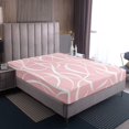 thumbnail image 4 of Erosebridal Stripes Sheet Set Twin, Pink Abstract Bedding Sets Twin Size, Geometric Decor, 3pcs, 4 of 7