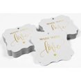 thumbnail image 4 of Inkdotpot Pack Of 100 Made With Love Wedding Paper Tags DIY Craft Bracket Shape Real Gold Foil Hang Tags, 4 of 7