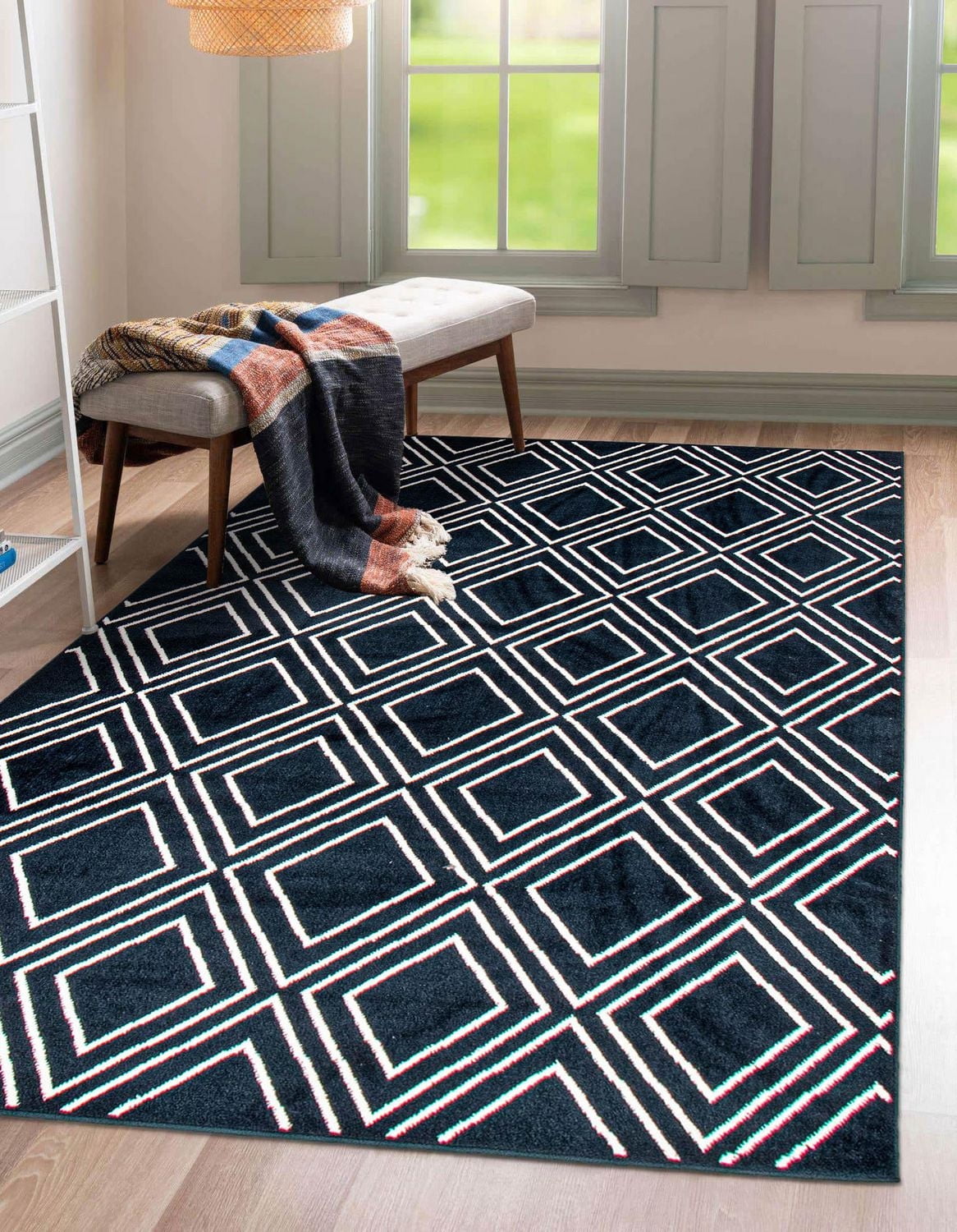 ECARPET Modern Geometric Indoor Area Rug