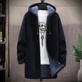 thumbnail image 1 of Qertyioot Veste à Capuche Décontractée pour Hommes Couleur Unie, 1 of 9