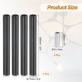 thumbnail image 2 of Uxcell Threaded Extension Rod, 4 Sets 4" M10 x 1mm Fine Thread Lamp Pipe with Lamp Pipe Nipples for Pendant Light Island Lighting Chandeliers Stems, Black, 2 of 7