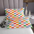 thumbnail image 3 of Erosebridal Checkered Gingham Coverlet Set Twin, Colorful Bedding Set, Rectangle Geometry Decor 2pcs, 3 of 5