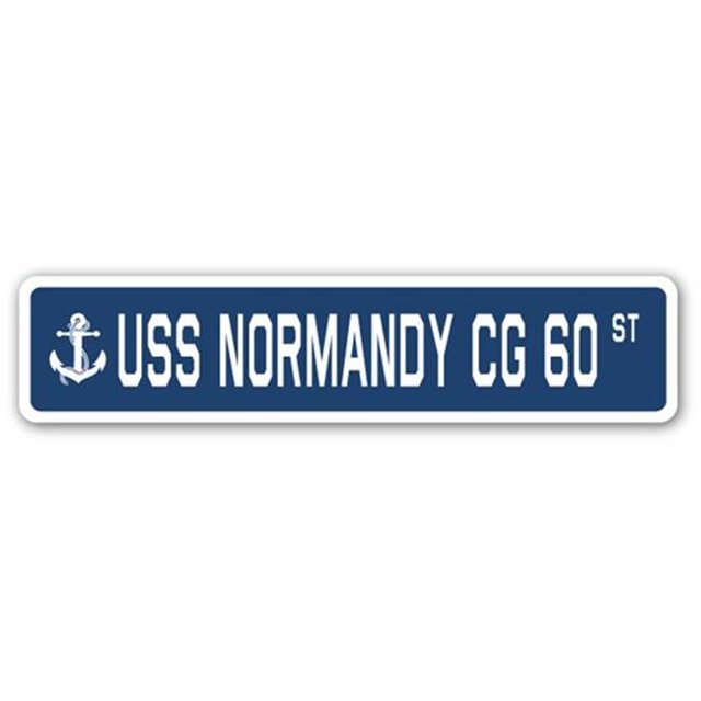 SignMission SSN-Normandy Cg 60 4 x 18 in. USS Normandy CG 60 Street Sign