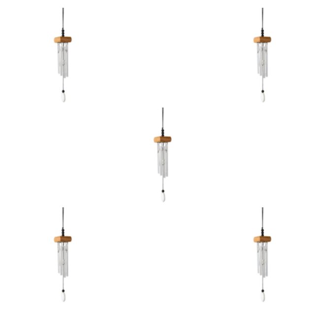 relayinert Home Décor Stylish Wind Chime Pendant Add Charm To Home Small Wind Chimes burlywood 5Set