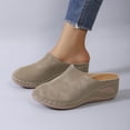 thumbnail image 2 of RKSTN Platform Clogs for Women Mules Shoes Pu Slip on Clog Closed Toe Slight Heel Comfortable Mules Spring Summer Slippers, 2 of 8