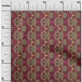 thumbnail image 1 of oneOone Cotton Flex Fabric Leaves & Floral Block Printed Craft Fabric BTY 40 Inch Wide, 1 of 4