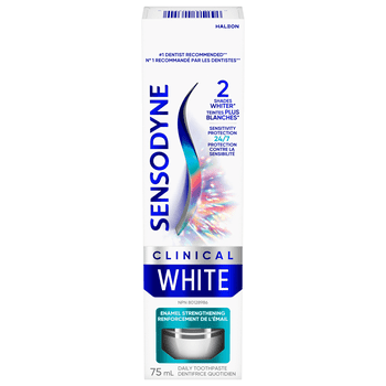 Sensodyne Clinical White, Enamel Strengthening Toothpaste, Mint Flavour, 75mL