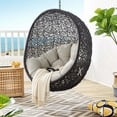 thumbnail image 1 of Modway Encase Swing Outdoor Patio Lounge Chair without Stand in Black/Beige, 1 of 8