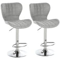 thumbnail image 1 of HOMCOM Tabourets de Bar Pivotants Réglables Hauteur Comptoir Ensemble de 2 avec Repose-Pieds, 1 of 10