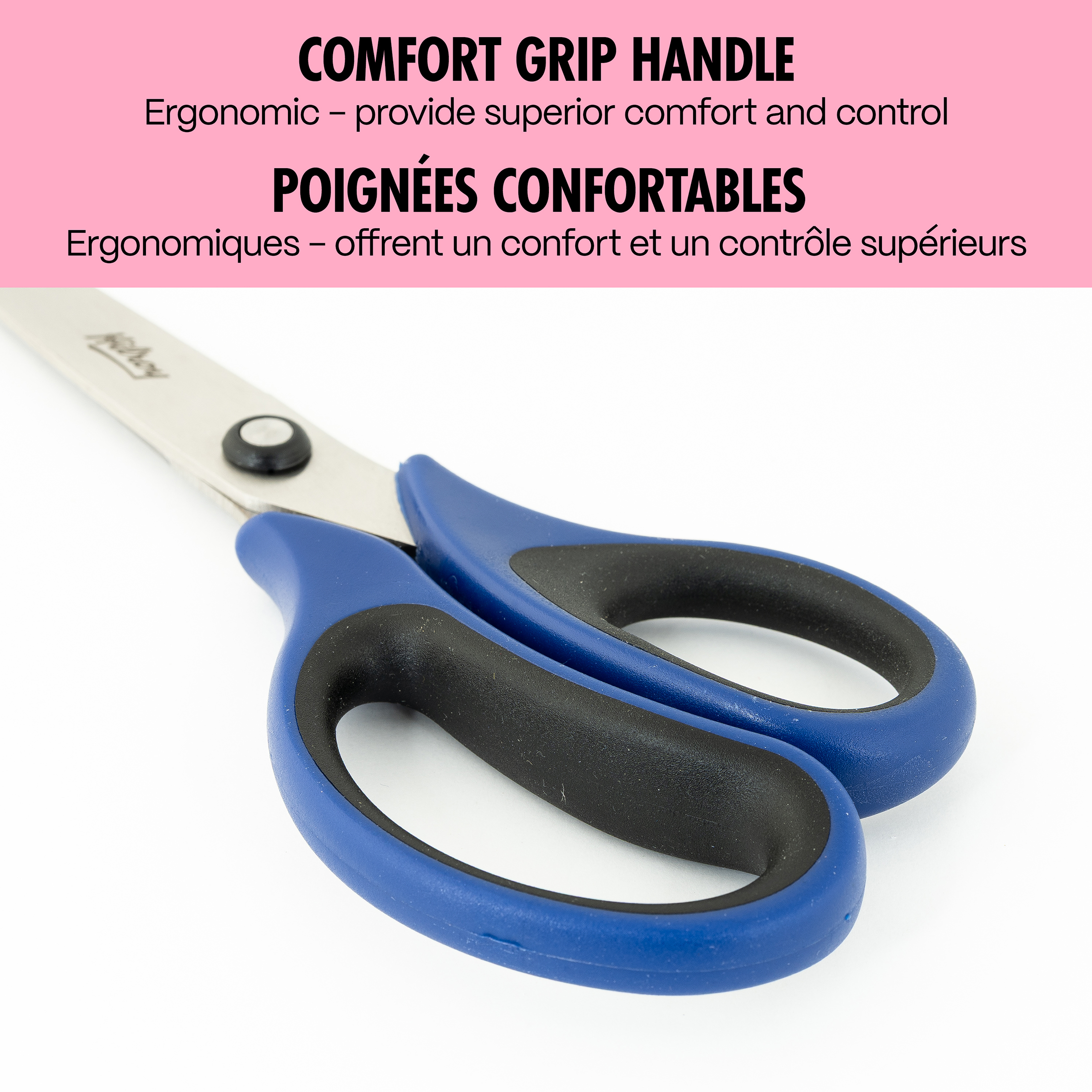 Hilroy Stainless Steel 7-Inch Scissors, Multipurpose Scissors, Blue Handles