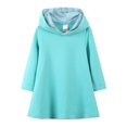 thumbnail image 1 of Toddler Girls Dresses Hooded Sweatshirt Pure Color School Spring Fall Dress Vetement Fille Size 4-5T, 1 of 2