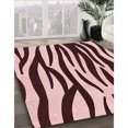 thumbnail image 3 of Ahgly Tapis Rectangulaire Lavable en Machine Intérieur Transitionnel Rose Profond, 2 Pieds x 4 Pieds, 3 of 7