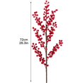 thumbnail image 2 of 3Pcs Simulation Holly Fruit Long Branch Christmas Fruit Fake Flower Berry Red Fruit Fortune Fruit, 2 of 15