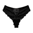 thumbnail image 1 of FAIWAD Strings en Dentelle pour Femmes, String en Maille Ajourée Patchwork, Culottes String Échancrées, Gousset en Coton, Culottes, 1 of 7