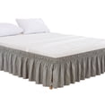 thumbnail image 1 of Dvkptbk Bed Skirt，Bed Skirt Wrap Around Elastic Ruffles with Elastic Belt, 1 of 2