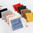 thumbnail image 4 of Becaristey Stay Fashionable Premium Hair Scarf Wide Application Stylish And Delicate Solid Satin Square Scarf Bean paste red, 4 of 6