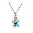 thumbnail image 1 of Openpig Collier Tortue Pierre de Naissance Bijoux pour Femmes Bleu Joli Traité, 1 of 1