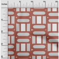 thumbnail image 2 of oneOone Silk Tabby Orange Fabric Geometric Sewing Material Print Fabric By The Yard 42 Inch Wide, 2 of 4